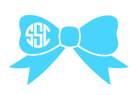 Bow Monogram Decal