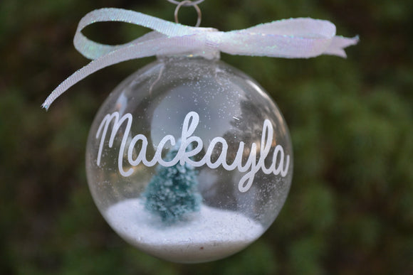 Monogramed Christmas Tree Ornament