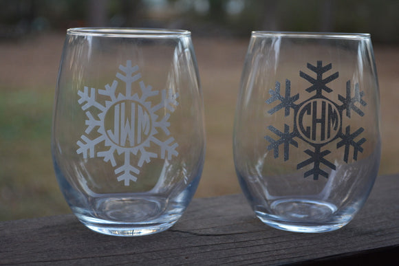 Snowflake Pattern Beer Can Glass