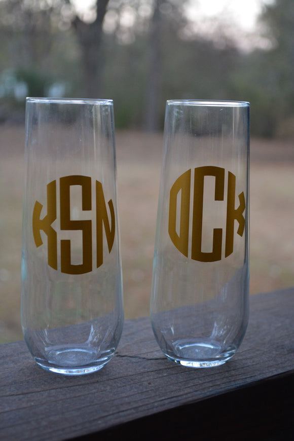 Stemless Flute Glasses