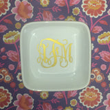 Monogrammed Ring Dish