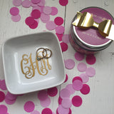 Monogrammed Ring Dish
