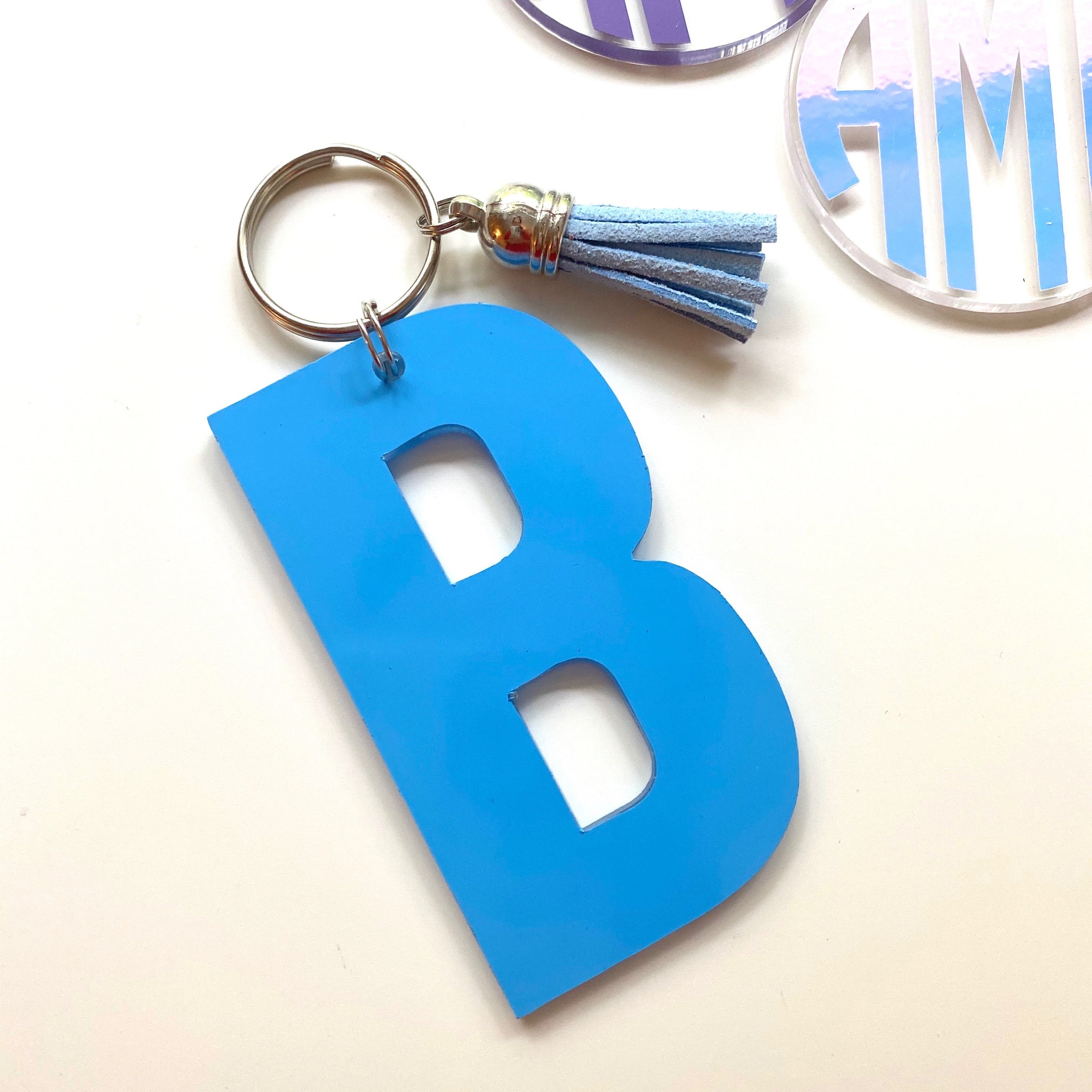 Single Initial Keychain -Mint-V