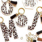 Patterned Single Letter Keychain
